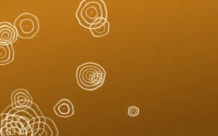 Marigold Temple Shibori Rings — dark orange, brown and beige shibori background