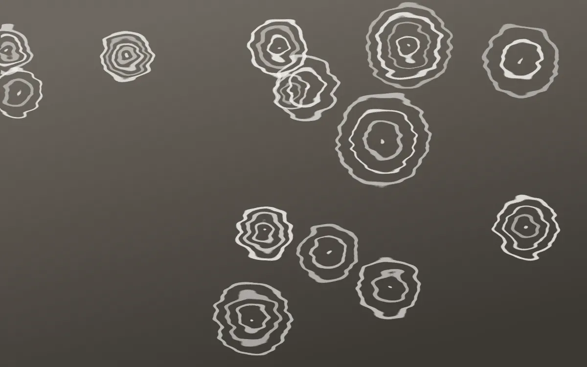 Milano Stone Shibori Rings — dark grey and white shibori background