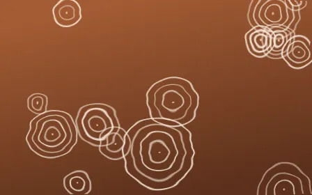 Sahara Dusk Shibori Rings — dark orange, brown and beige shibori background