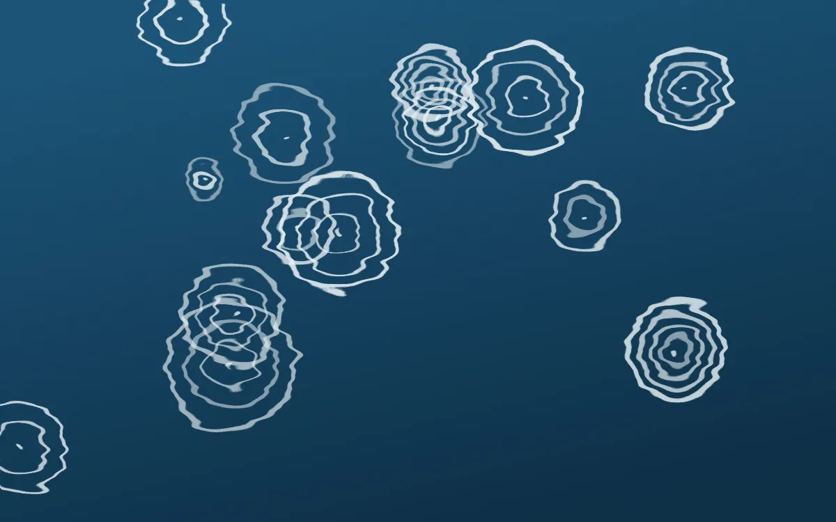Titicaca Shibori Rings — dark blue and white shibori background