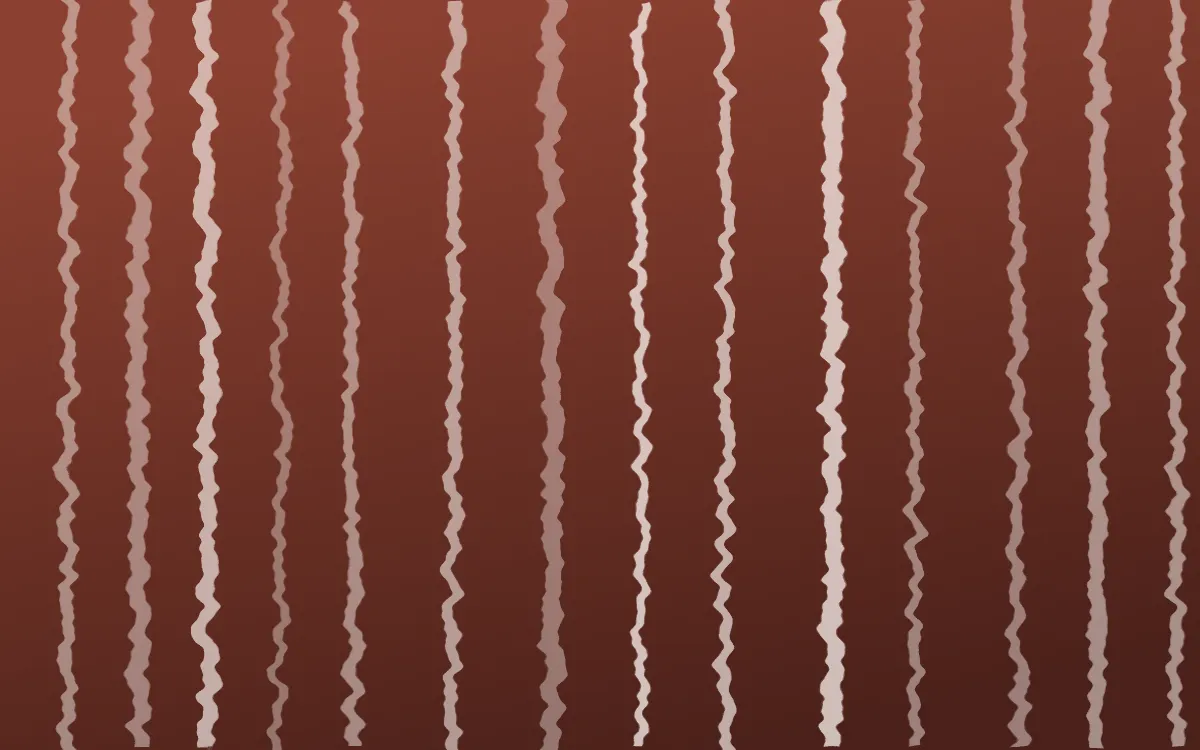 Venetian Rosso Shibori Folds — dark brown, red and white shibori background