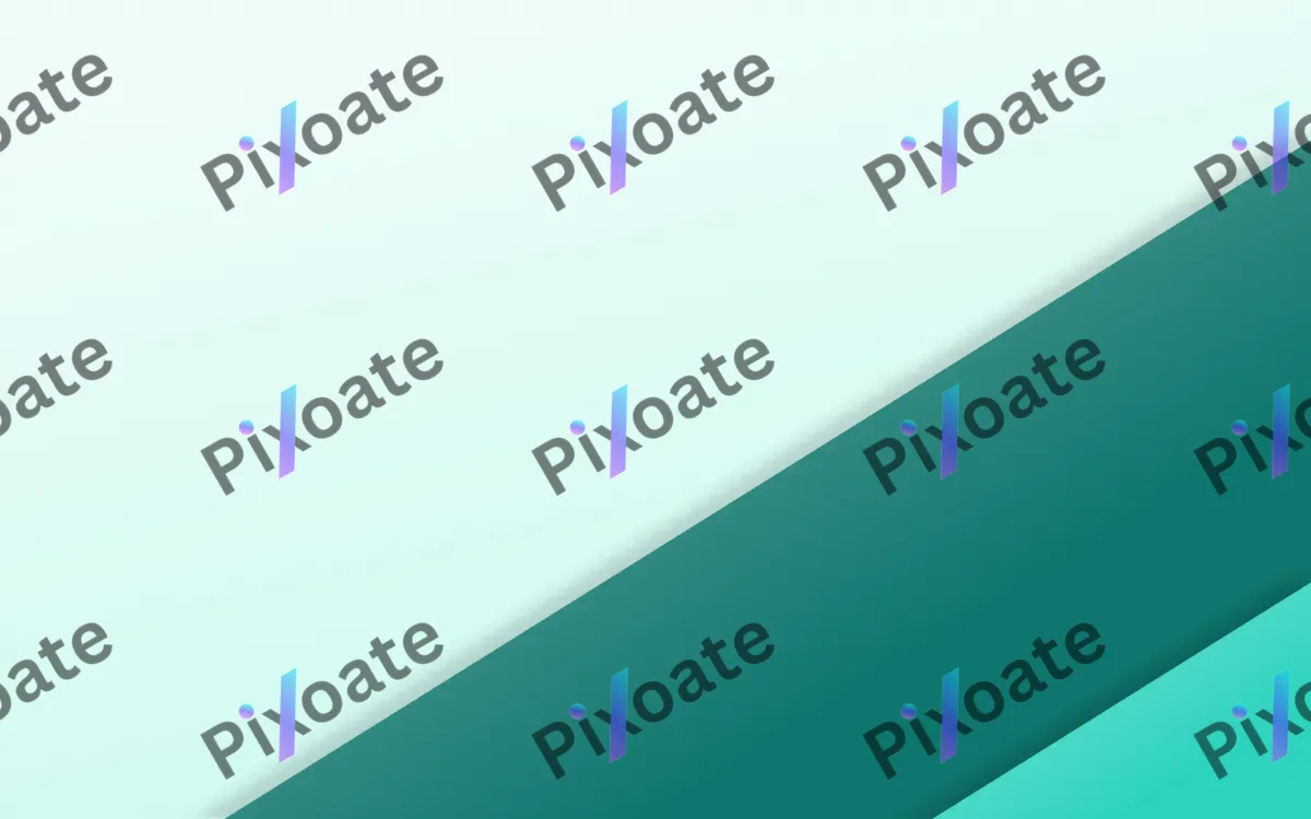 Teal Ribbon — light teal and white slanted background