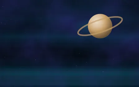 Planet Rise — dark black, teal and blue space background