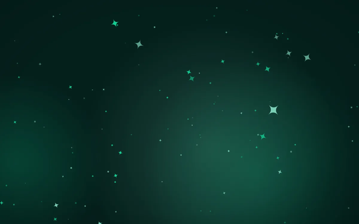 Cyber Mint Glitterfall — dark black and green sparkle background