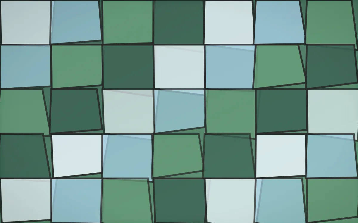 Clear Day Stained Glass — light blue and green stained-glass background