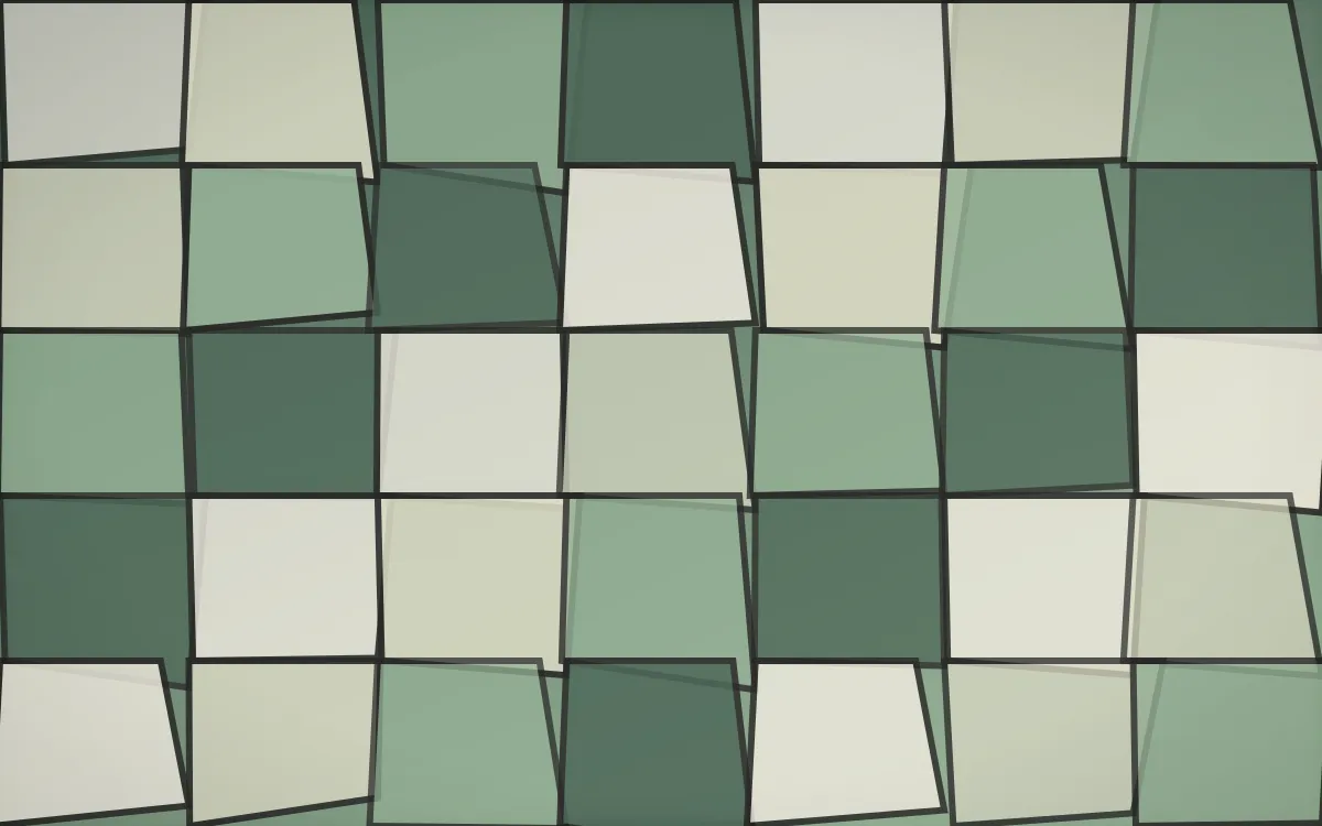First Light Stained Glass — light beige and green stained-glass background