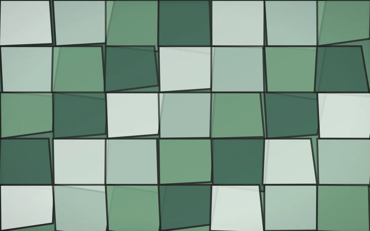 Spring Rain Stained Glass — light white and green stained-glass background