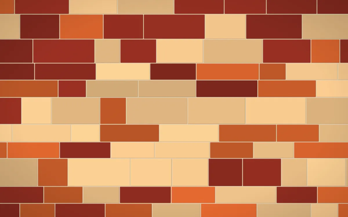 Cusco Weave Stone Wall — colourful orange, red and beige stone wall background