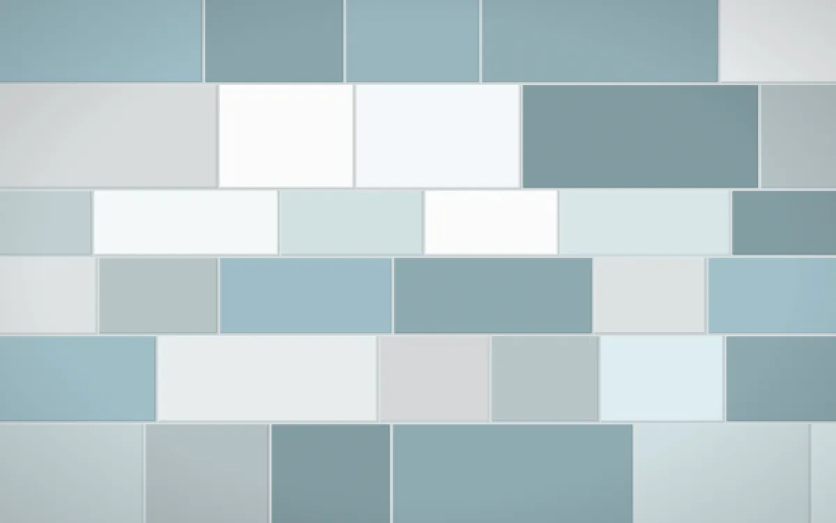 Fjord Mist Grand Wall — light teal, white and grey stone wall background