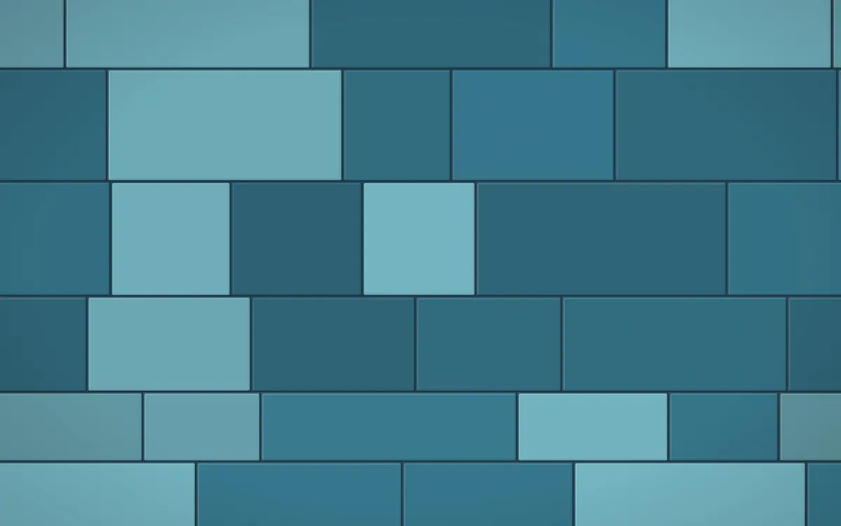 Park Mosaic Grand Wall — colourful teal and blue stone wall background