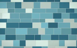 Park Mosaic Stone Wall — colourful teal, blue and white stone wall background