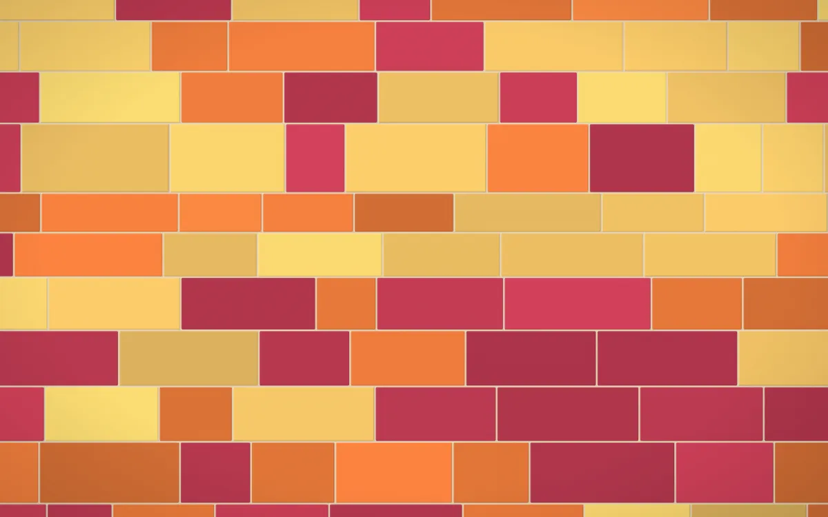 Island Punch Stone Wall — colourful orange, red and beige stone wall background