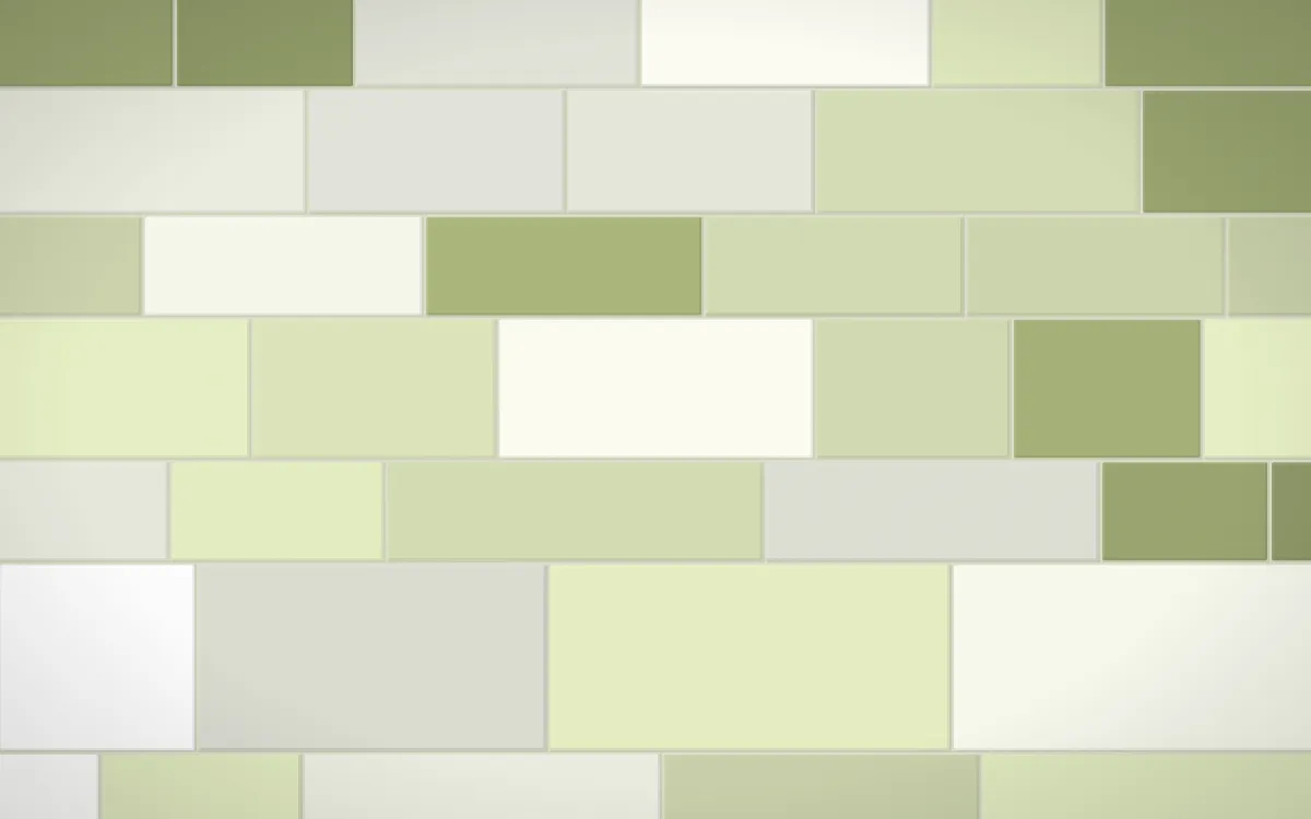 Matcha House Grand Wall — light green and white stone wall background
