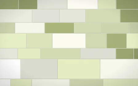 Matcha House Grand Wall — light green and white stone wall background