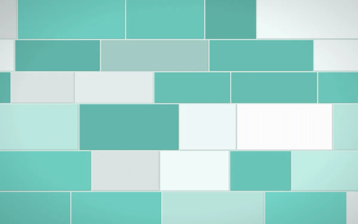 Miami Deco Grand Wall — light teal and white stone wall background