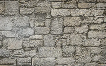 Stonewall Side Light — light blue and white stone wall background