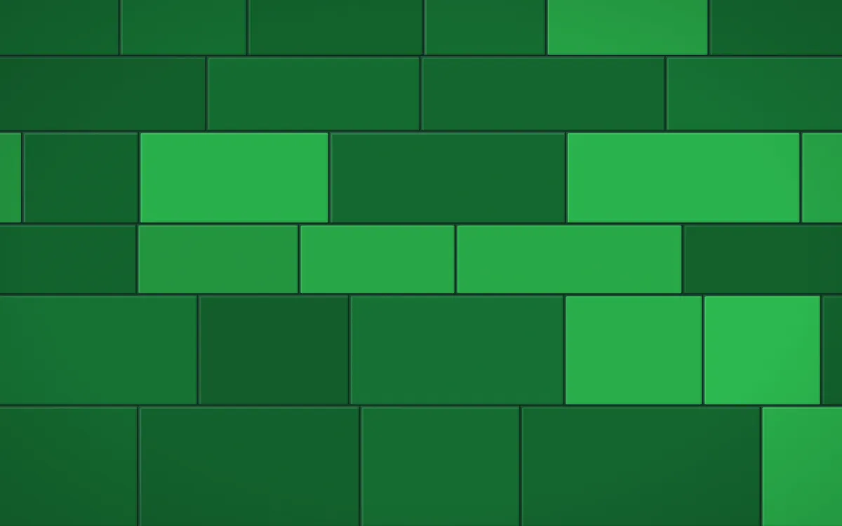 Rio Carnival Grand Wall — colourful green stone wall background