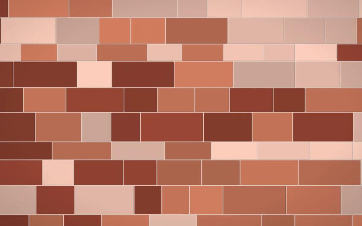 Venetian Rosso Stone Wall — dark orange, brown and beige stone wall background