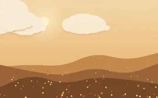 Autumn Patchwork II — colourful beige, orange and brown storybook background, variation II