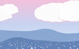 Candyfloss Sky Meadow II — light pink and blue storybook background, variation II