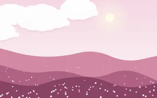 Cherry Hillside — light pink storybook background