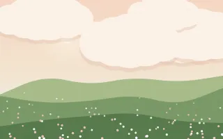 Dawn Mist Meadow — light beige and green storybook background