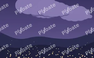 Dusk Lantern Field II — dark blue storybook background, variation II