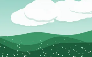 Emerald Valley II — colourful teal and green storybook background, variation II
