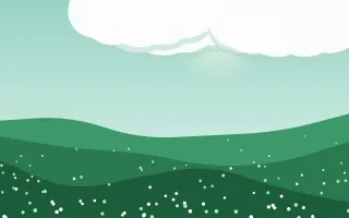 Emerald Valley III — colourful teal and green storybook background, variation III
