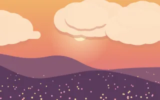 Golden Dusk Meadow — colourful orange and pink storybook background