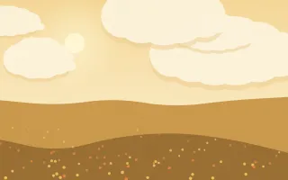 Harvest Gold Field III — colourful yellow, orange and brown storybook background, variation III