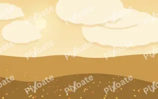 Harvest Gold Field III — colourful yellow, orange and brown storybook background, variation III