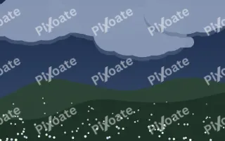 Moonlit Meadow III — dark blue and green storybook background, variation III