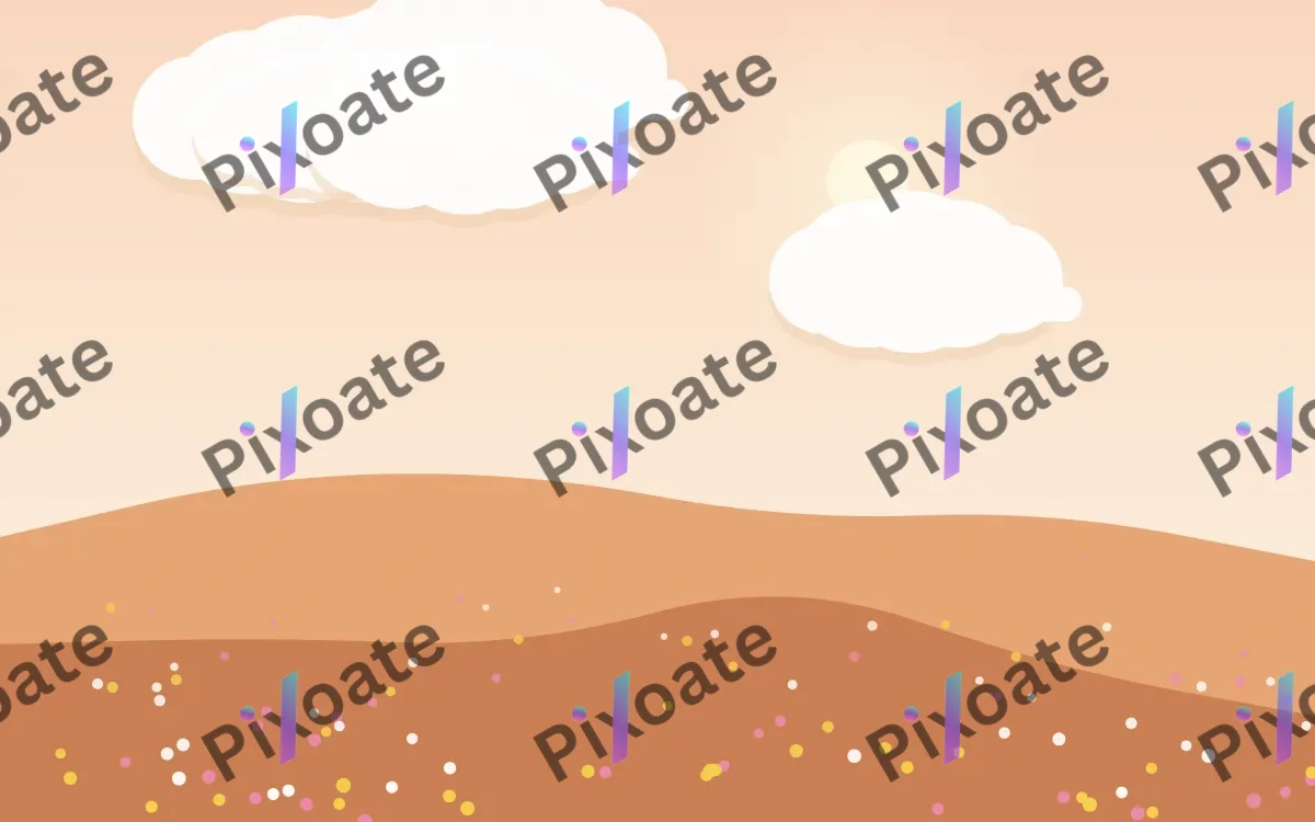 Peach Picnic — light beige and orange storybook background