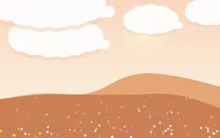 Peach Picnic III — light beige and orange storybook background, variation III