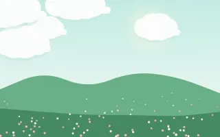 Peppermint Morning III — light teal and green storybook background, variation III