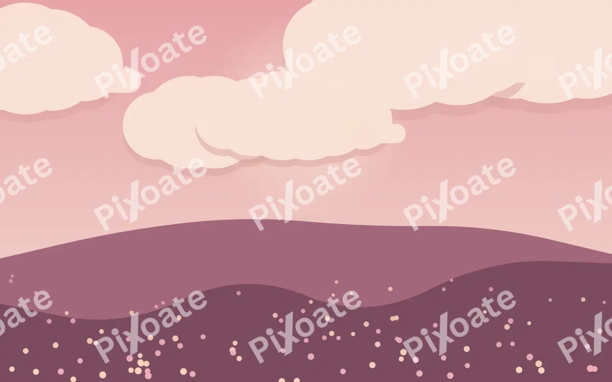 Rosy Evening — colourful red and pink storybook background