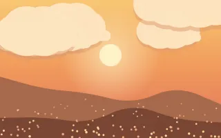Sunset Glow Meadow — colourful orange and brown storybook background