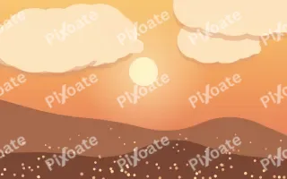 Sunset Glow Meadow — colourful orange and brown storybook background