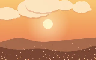 Sunset Glow Meadow II — colourful orange and brown storybook background, variation II