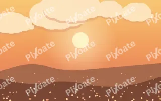Sunset Glow Meadow II — colourful orange and brown storybook background, variation II