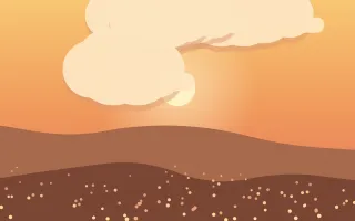 Sunset Glow Meadow III — colourful orange and brown storybook background, variation III