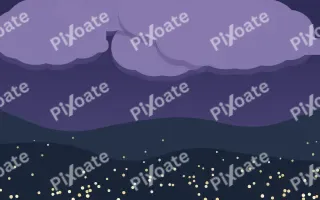 Twilight Firefly Field II — dark blue storybook background, variation II