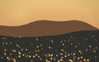 Autumn Glow Sunflower Field XI — colourful orange, brown and grey sunflower field background, variation XI