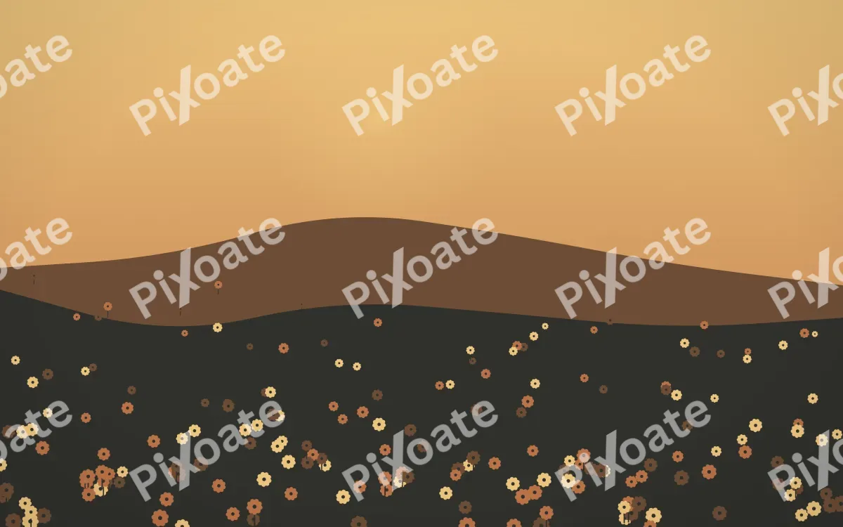 Sunflower Field Signature — colourful orange, brown and grey sunflower field background