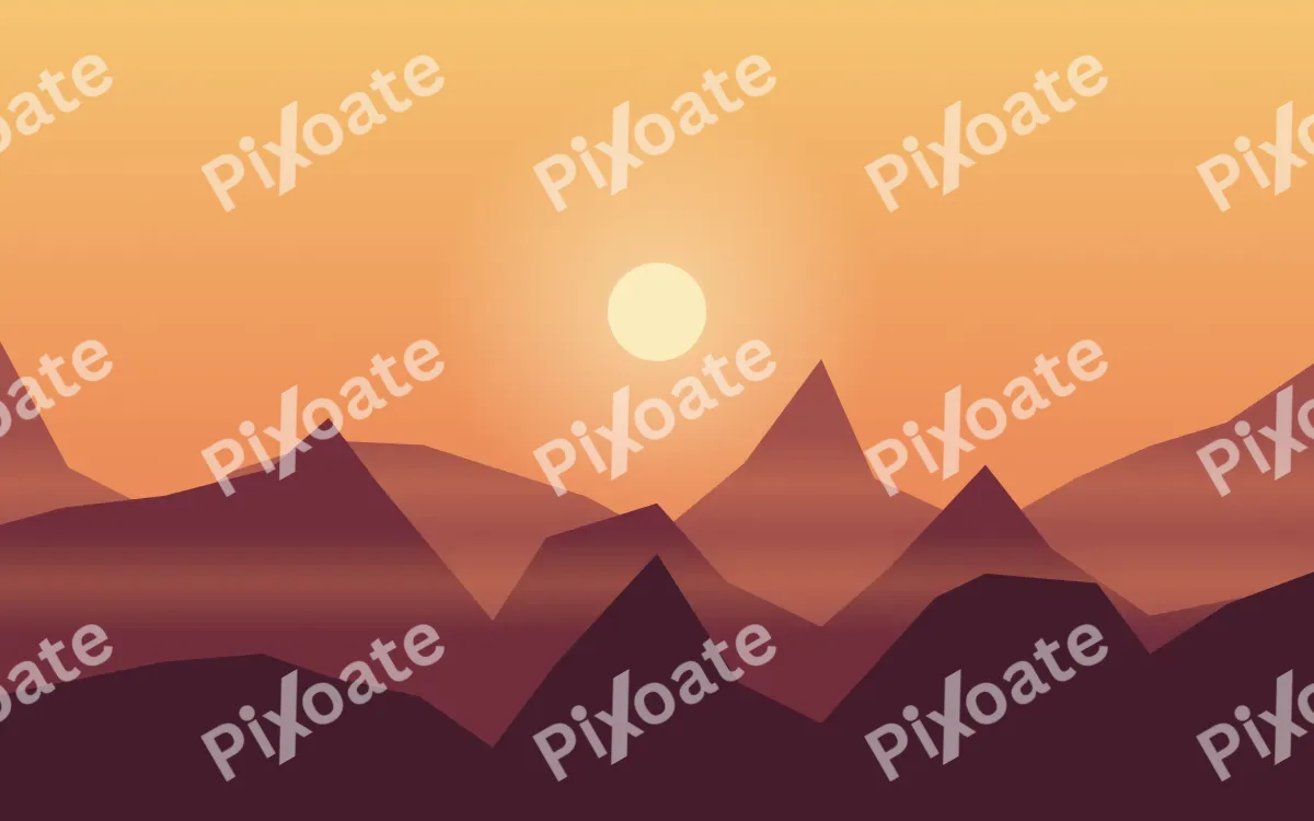 Amber Peaks — colourful orange, red and pink sunset background