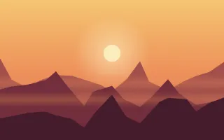 Amber Peaks — colourful orange, red and pink sunset background
