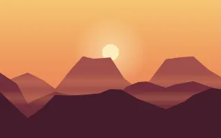 Amber Peaks II — colourful orange, red and pink sunset background, variation II