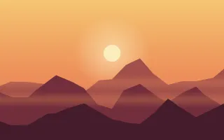 Amber Peaks III — colourful orange, red and pink sunset background, variation III