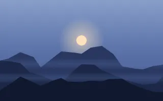 Blue Hour II — dark blue sunset background, variation II